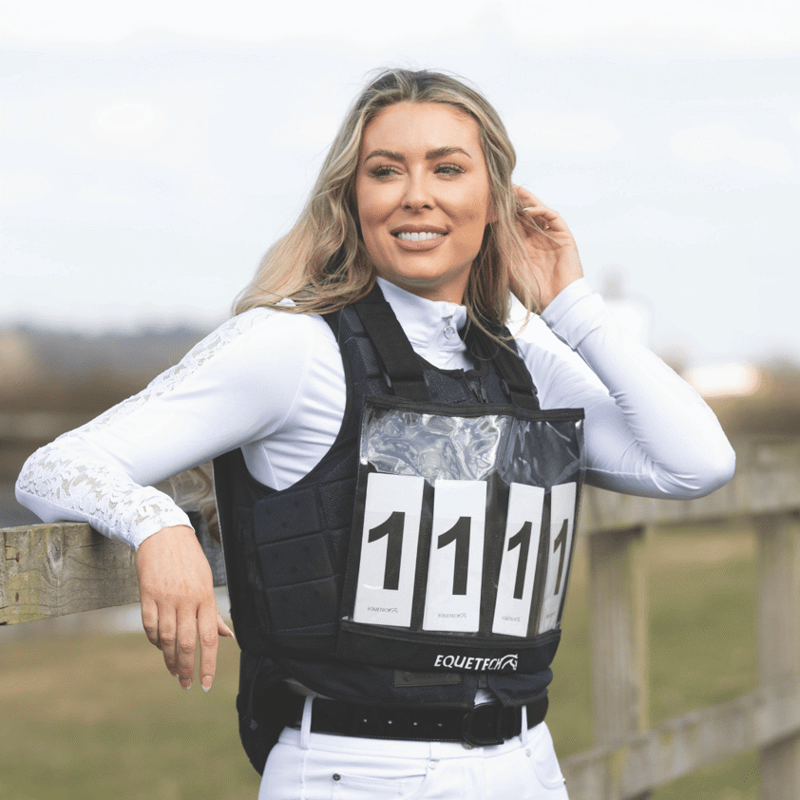 Eventing Hybrid Cross Country Number Bib + Numbers Black one size-1