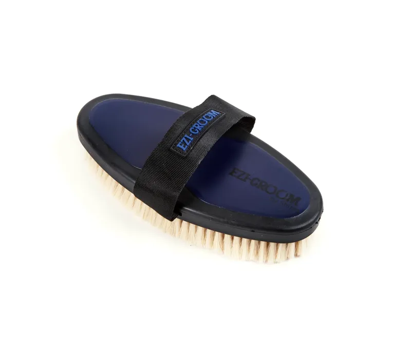 EZI-GROOM Grip Body Brush With Goat Hair Navy Large