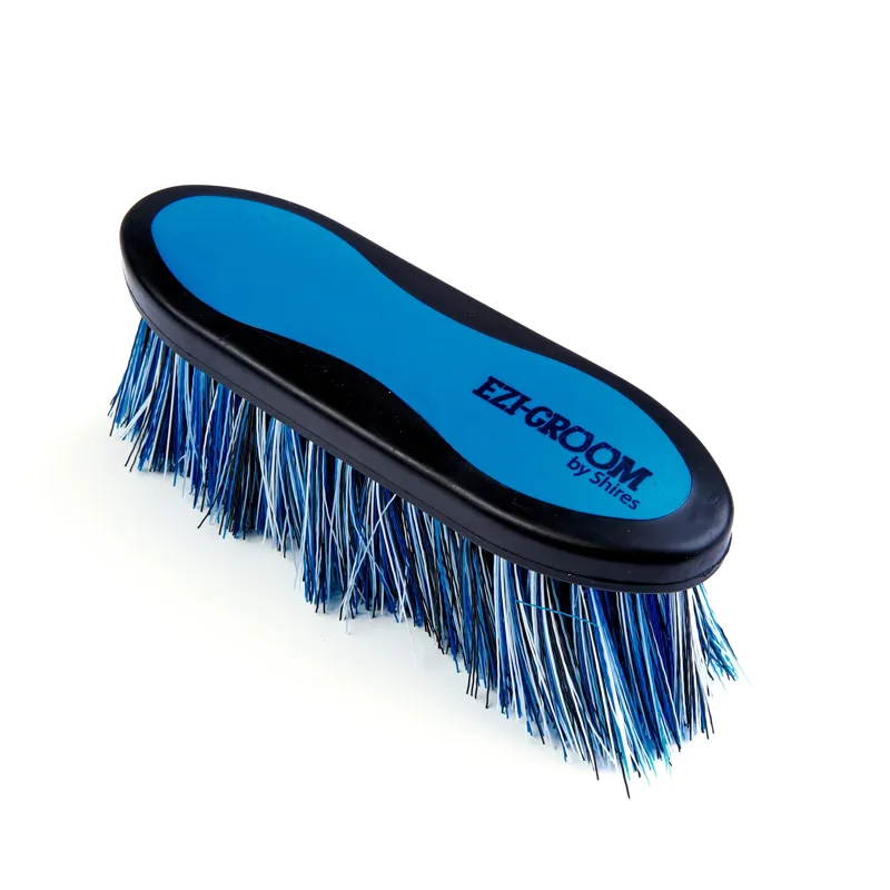 EZI-GROOM Grip Long Bristle Dandy Brush Large in Bright Blue -2