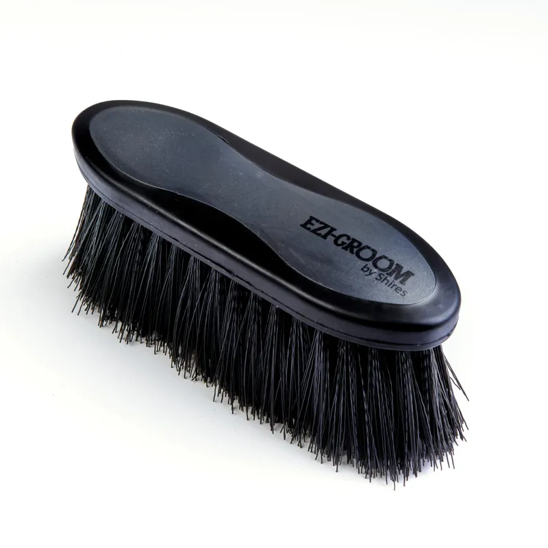 EZI-GROOM Grip Long Bristle Dandy Brush Large in Black -2