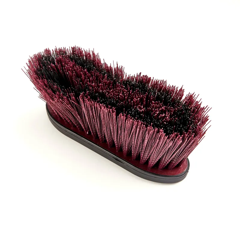EZI-GROOM Grip Long Bristle Dandy Brush Large in Burgundy 