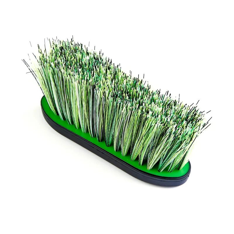 EZI-GROOM Grip Long Bristle Dandy Brush  Large in Lime Green -1