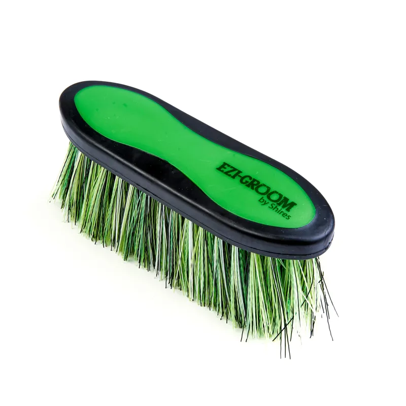 EZI-GROOM Grip Long Bristle Dandy Brush  Large in Lime Green -2