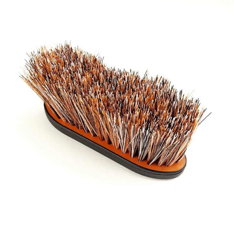 EZI-GROOM Grip Long Bristle Dandy Brush Large in Orange