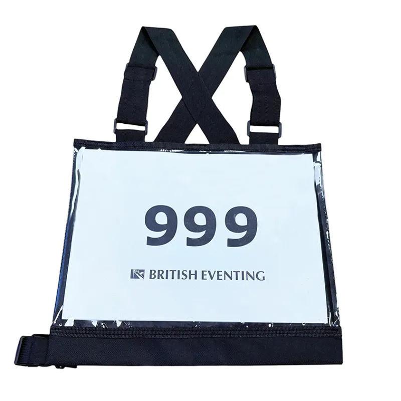 Eventing Hybrid Cross Country Number Bib + Numbers Black one size-4