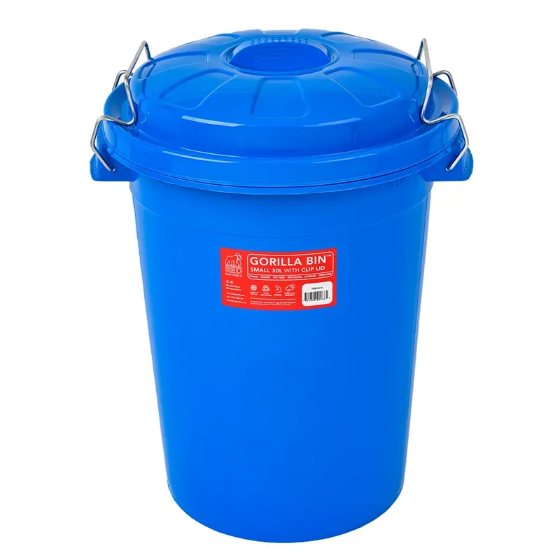 Red Gorilla Bin With Clip Lid - Blue-1