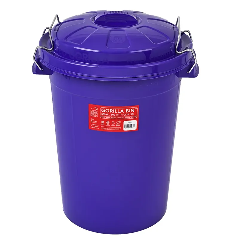 Red Gorilla Bin With Clip Lid - Purple-1