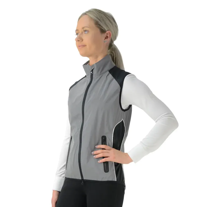 Silva Flash Reflective Gilet By Hy Equestrian - Reflective Silver-1