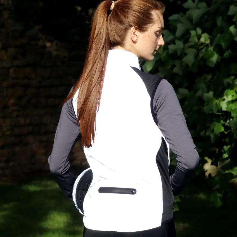 Silva Flash Reflective Gilet By Hy Equestrian - Reflective Silver-2