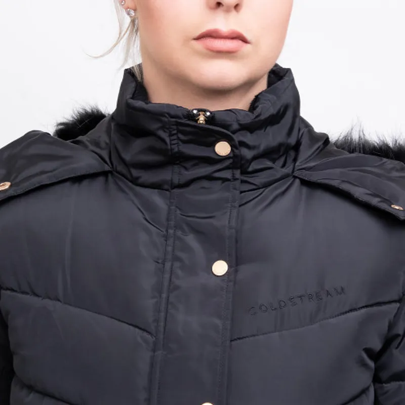 Coldstream Branxton Long Quilted Coat Black-3