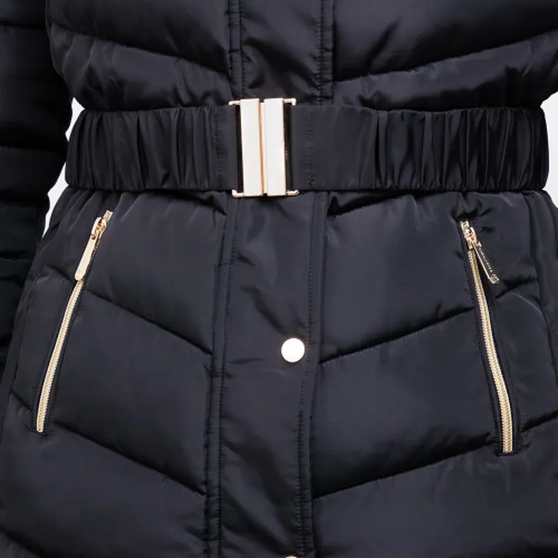Coldstream Branxton Long Quilted Coat Black-4