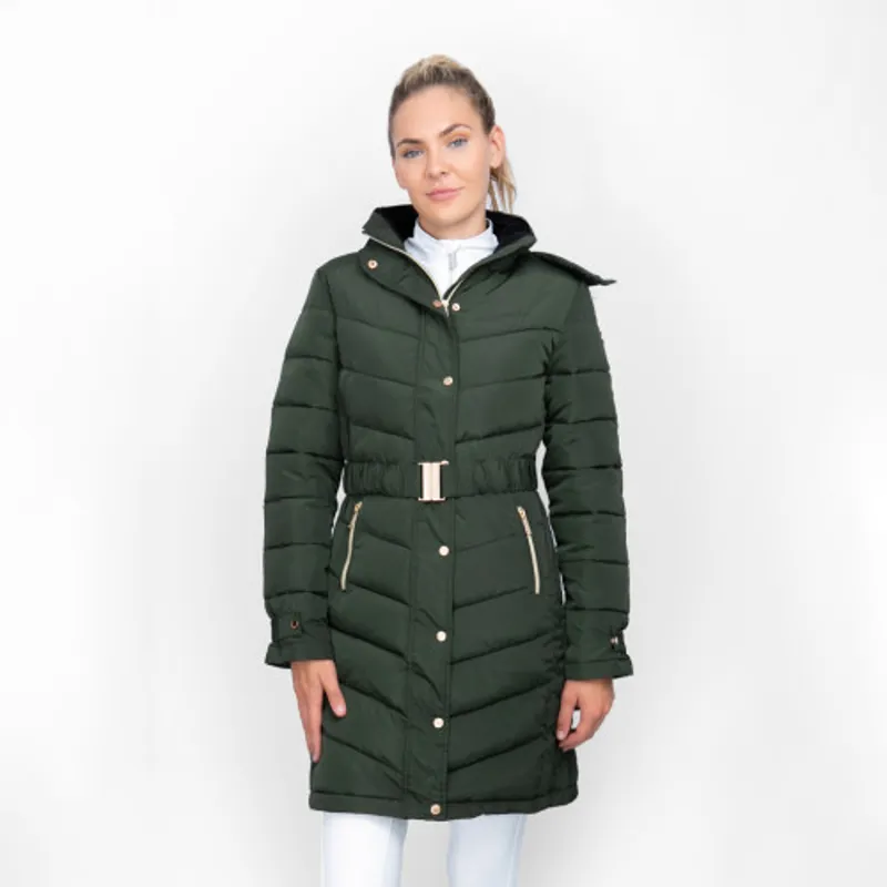 Coldstream Branxton Long Quilted Coat - Fern Green-1