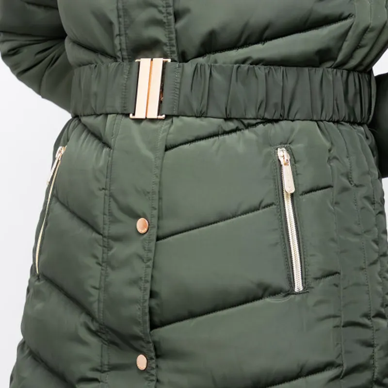 Coldstream Branxton Long Quilted Coat - Fern Green-4
