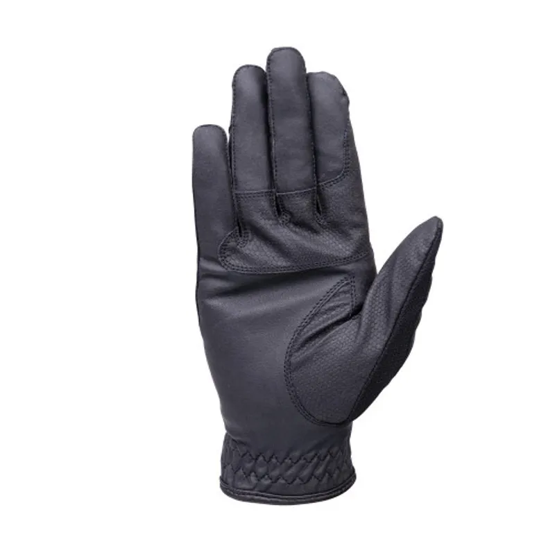 Coldstream Blakelaw Diamante Riding Gloves - Black/Silver-3