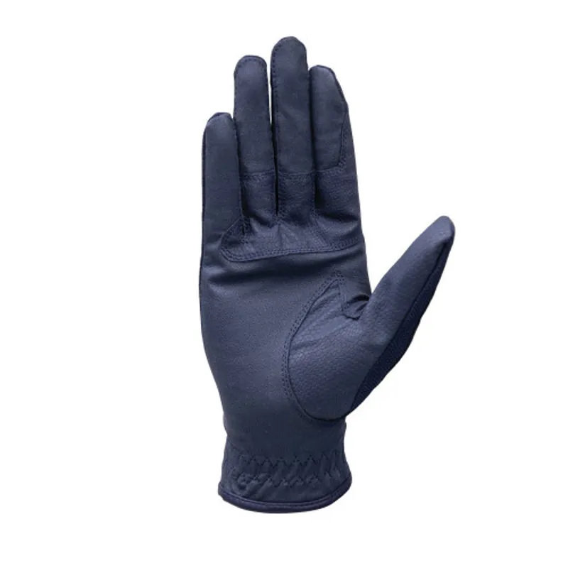 Coldstream Next Generation Blakelaw Diamante Riding Gloves - Navy/Rose Gold -2