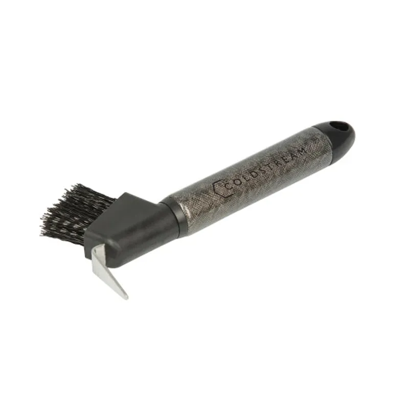 Coldstream Shine Hoof Pick - Black/Silver 19cm