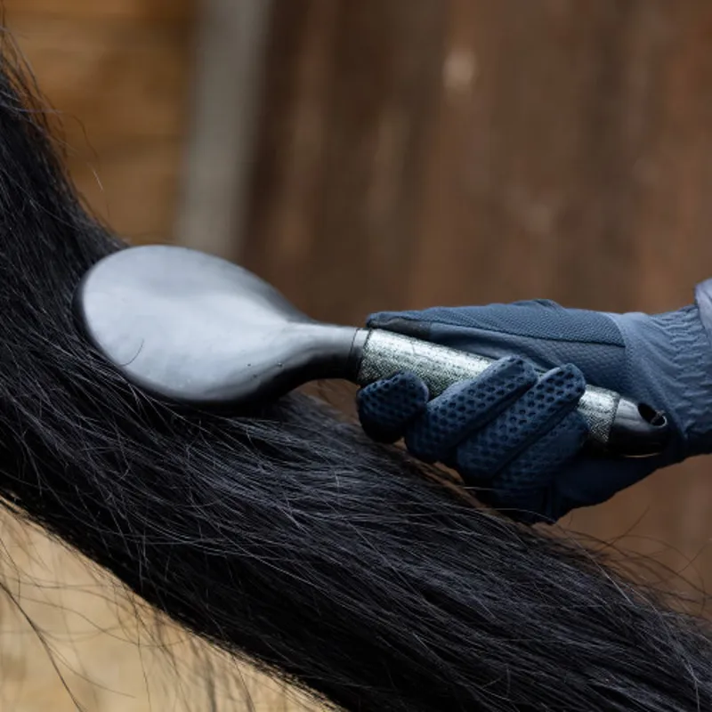 Coldstream Shine Mane and Tail Brush in Black/Silver -1