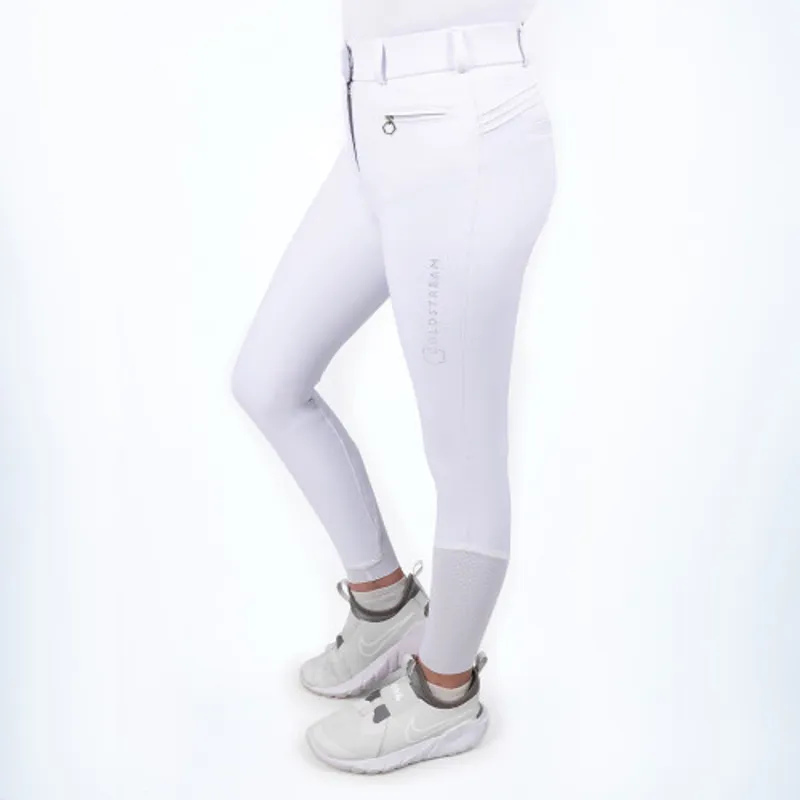 Coldstream Next Generation Eckford Crystal Breeches in White-6
