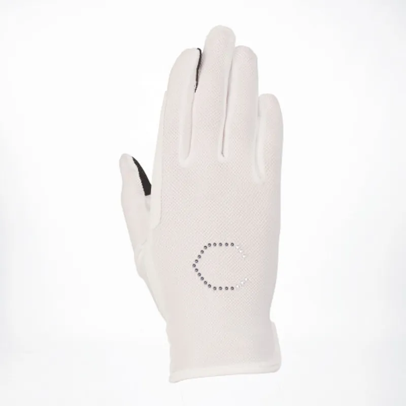 Coldstream Next Generation Lintlaw CoolMesh Summer Riding Gloves - White