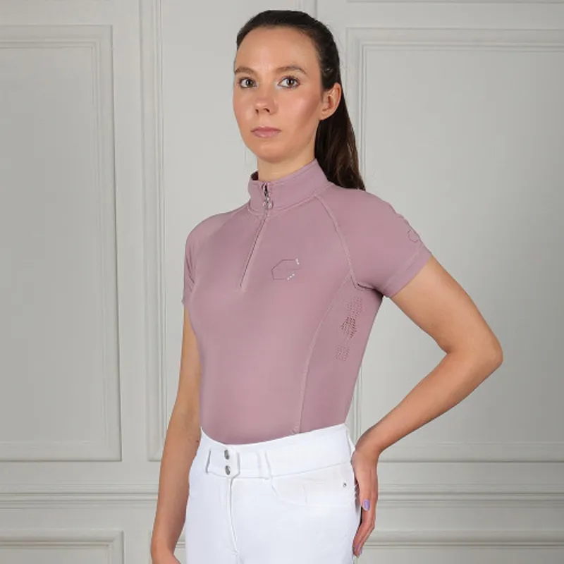 Coldstream Midlem Short Sleeve Base Layer in Dusky Pink