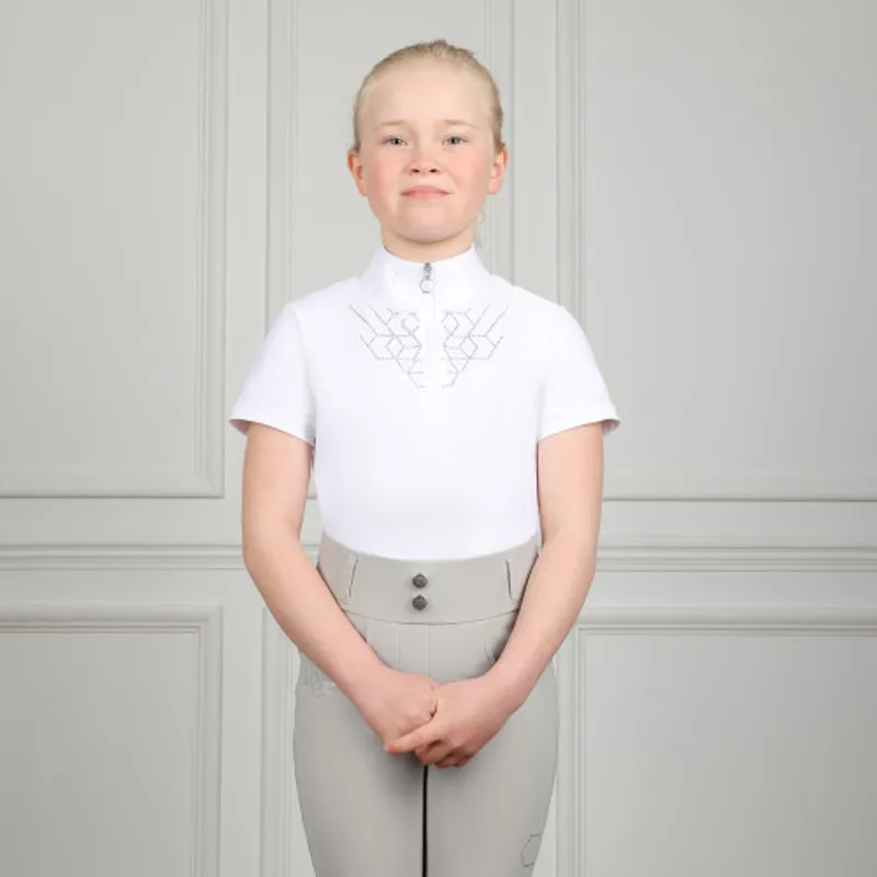 Coldstream Next Generation Ledmore Diamante Show Shirt - White-3