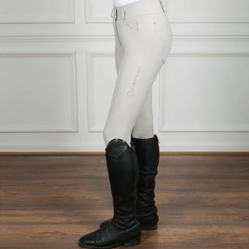 Coldstream Ledmore Diamante Breeches in Pearl Grey-3