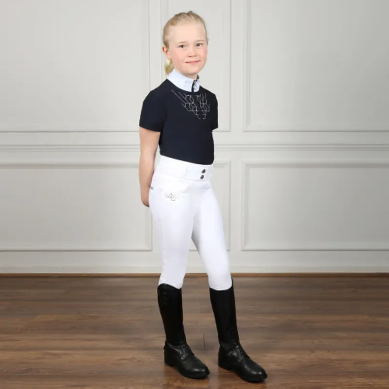 Coldstream Next Generation Ledmore Diamante Riding Tights in White-2
