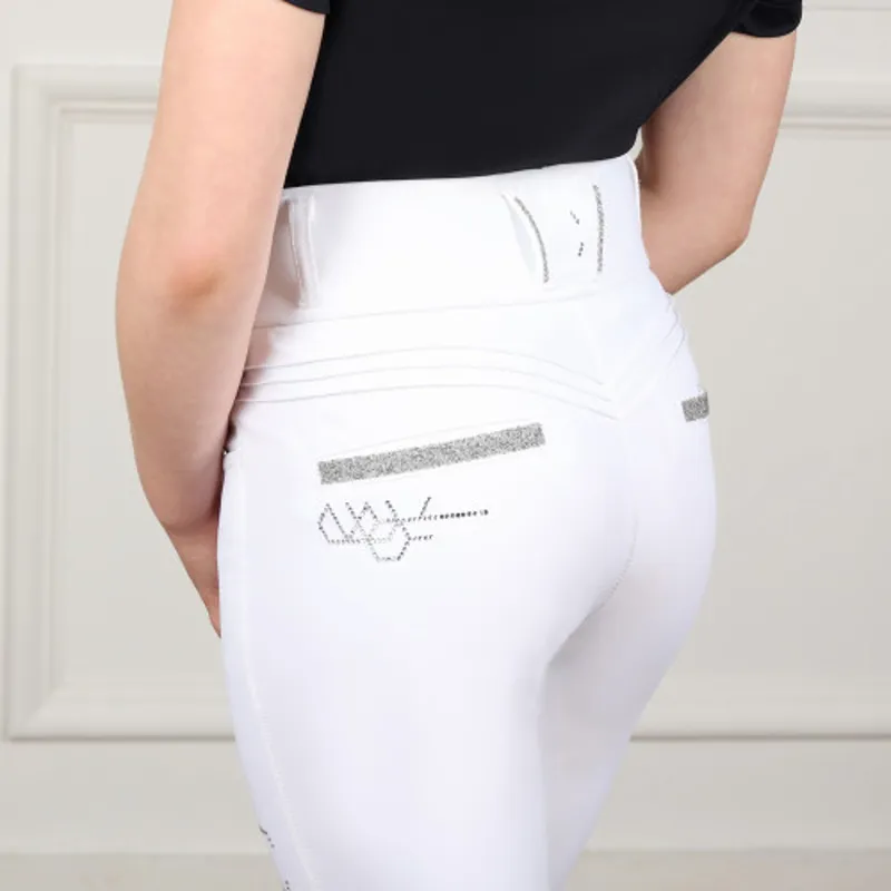 Coldstream Next Generation Ledmore Diamante Riding Tights in White