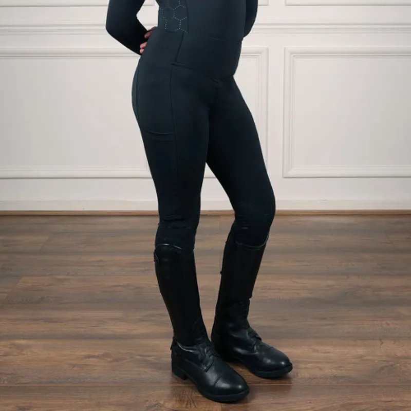 Coldstream Next Generation Ecclaw Elite Compression Riding Tights in Black-3