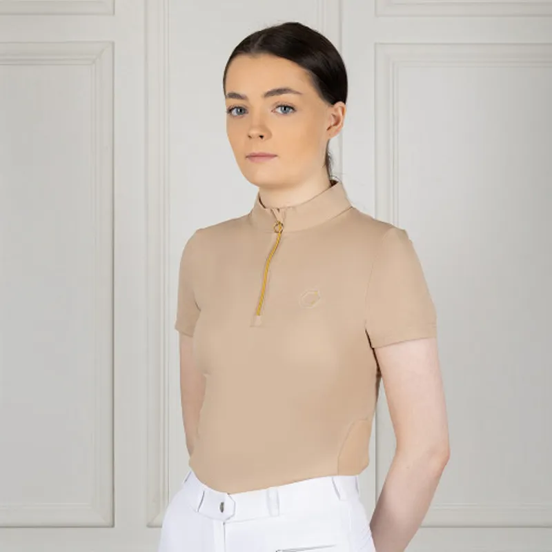 Coldstream Coldingham Short Sleeve Base Layer in Taupe