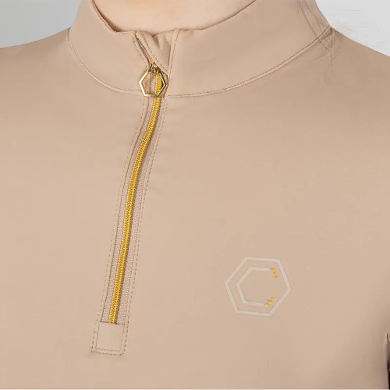 Coldstream Coldingham Short Sleeve Base Layer in Taupe-3