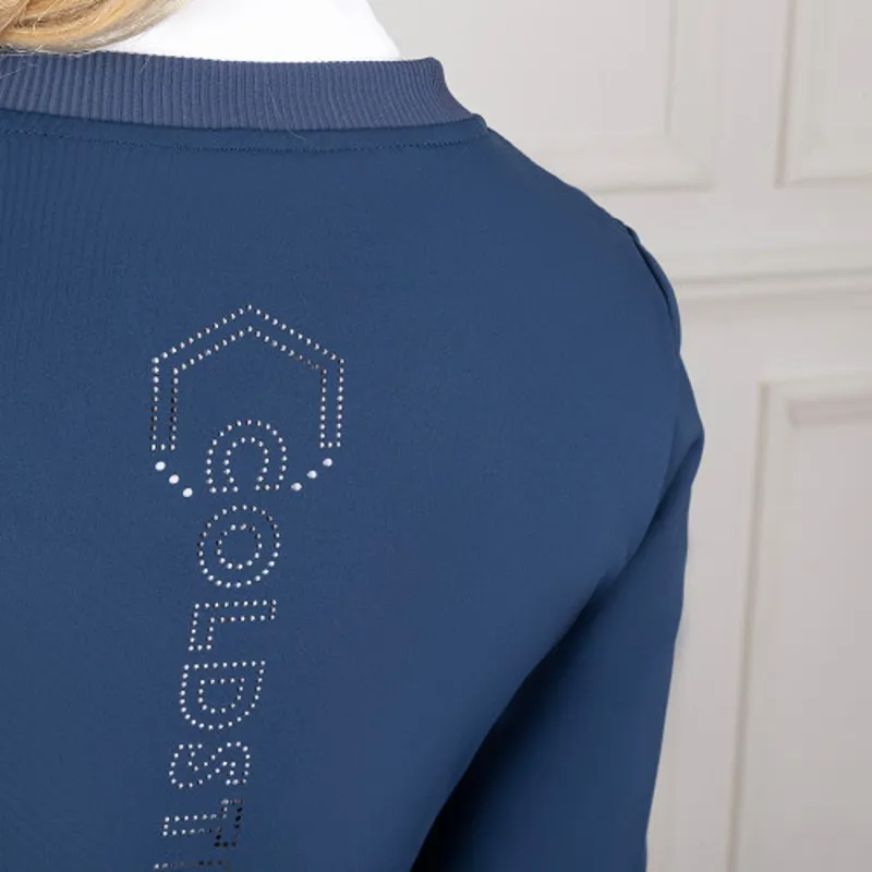 Coldstream Next Generation Crailing Performance Sweater in Oxford Blue-3