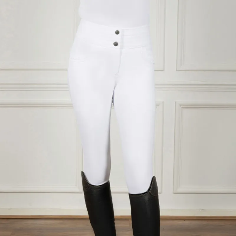 Coldstream Fenham Diamante Breeches in White