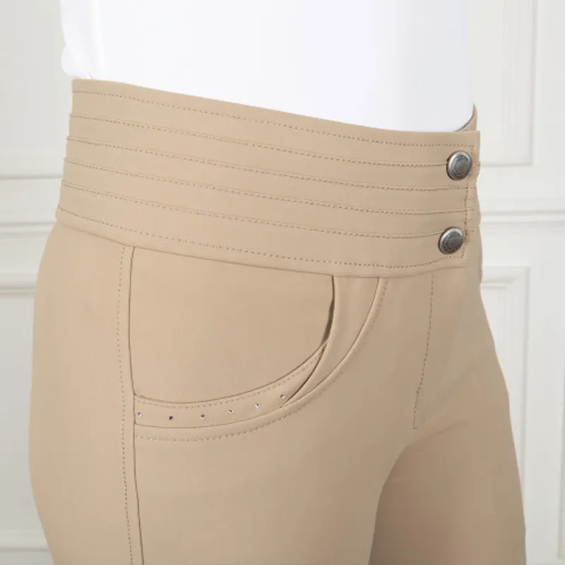 Coldstream Fenham Diamante Breeches in Taupe-3