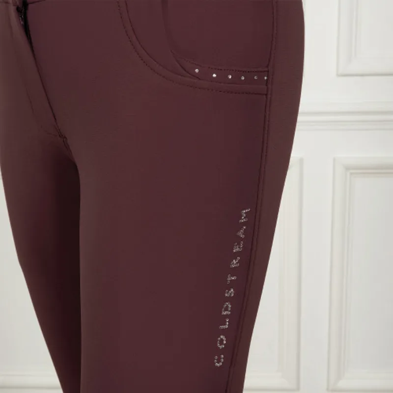 Coldstream Fenham Diamante Breeches in Bordeaux-5