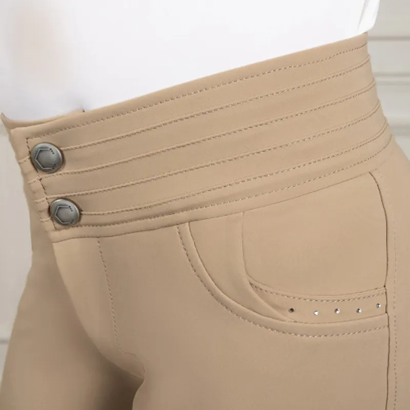 Coldstream Next Generation Fenham Diamante Breeches in Taupe-5