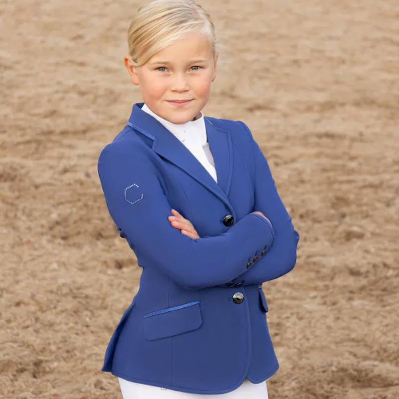 Coldstream Next Generation Ledmore Diamante Show Jacket in Ocean Blue-8