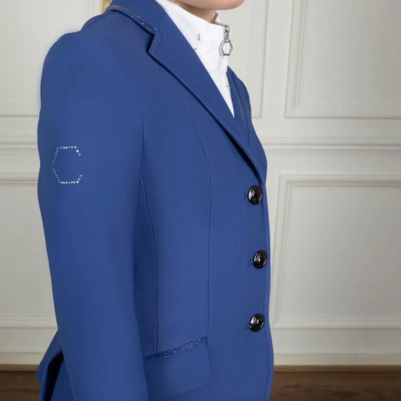 Coldstream Next Generation Ledmore Diamante Show Jacket in Ocean Blue-3