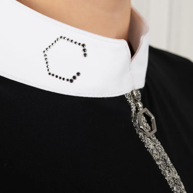 Coldstream Childs Next Generation Long Sleeve Elrick Show Shirt in Black-2