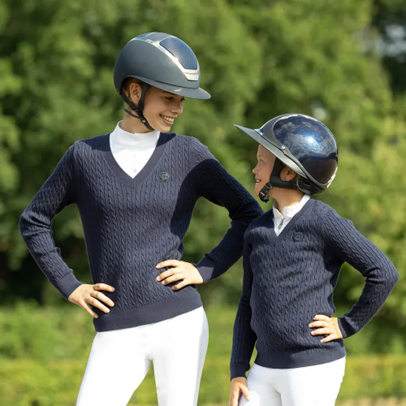 Coldstream Next Generation Clarkston Knitted V-Neck Jumper in Navy-2