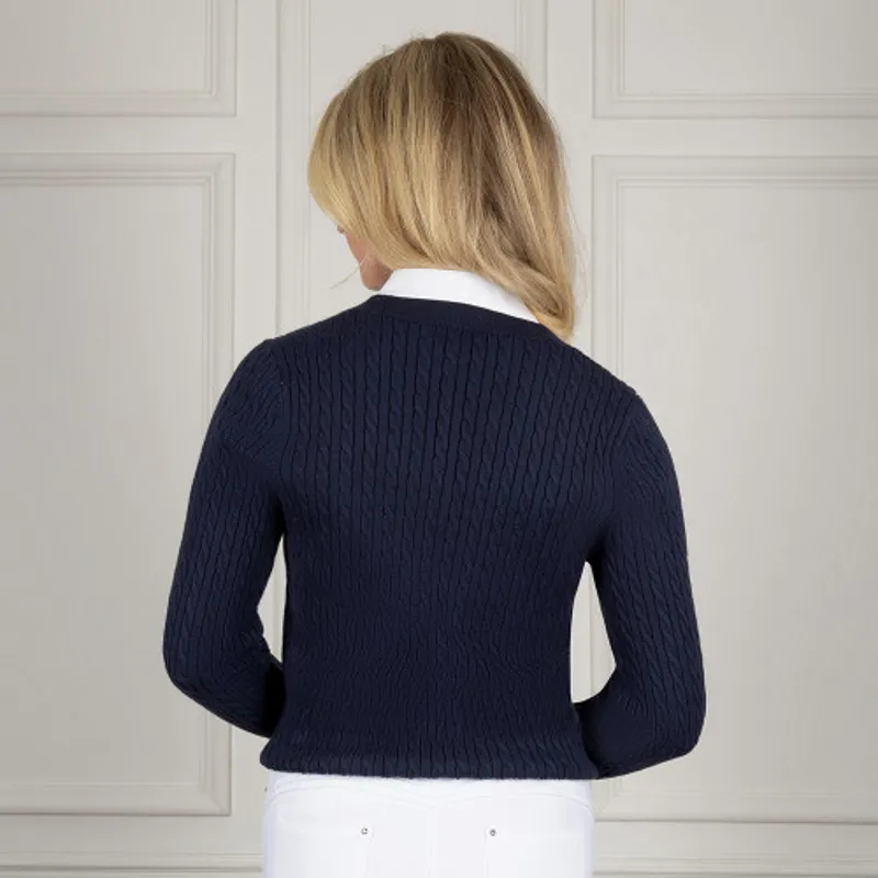 Coldstream Next Generation Clarkston Knitted V-Neck Jumper in Navy-1