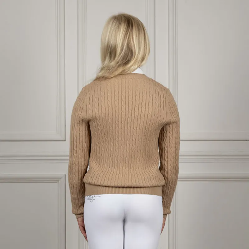 Coldstream Next Generation Clarkston Knitted V-Neck Jumper in Champagne-2
