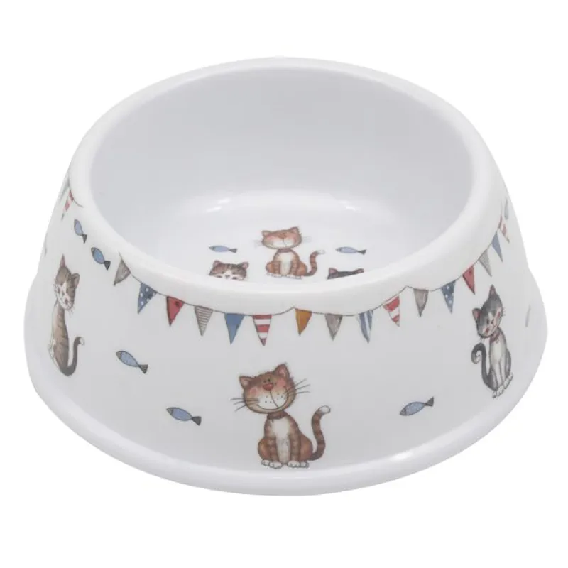 Cute Faithful Friends Cat Bowl