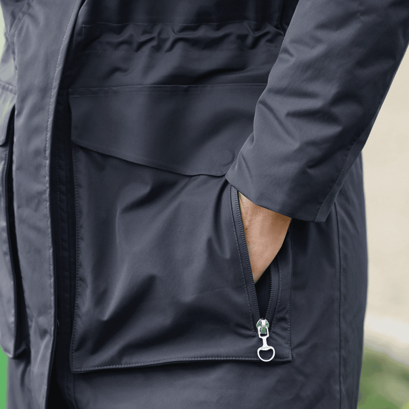 Equetech Utopia Luxe Waterproof Riding Coat Navy-4