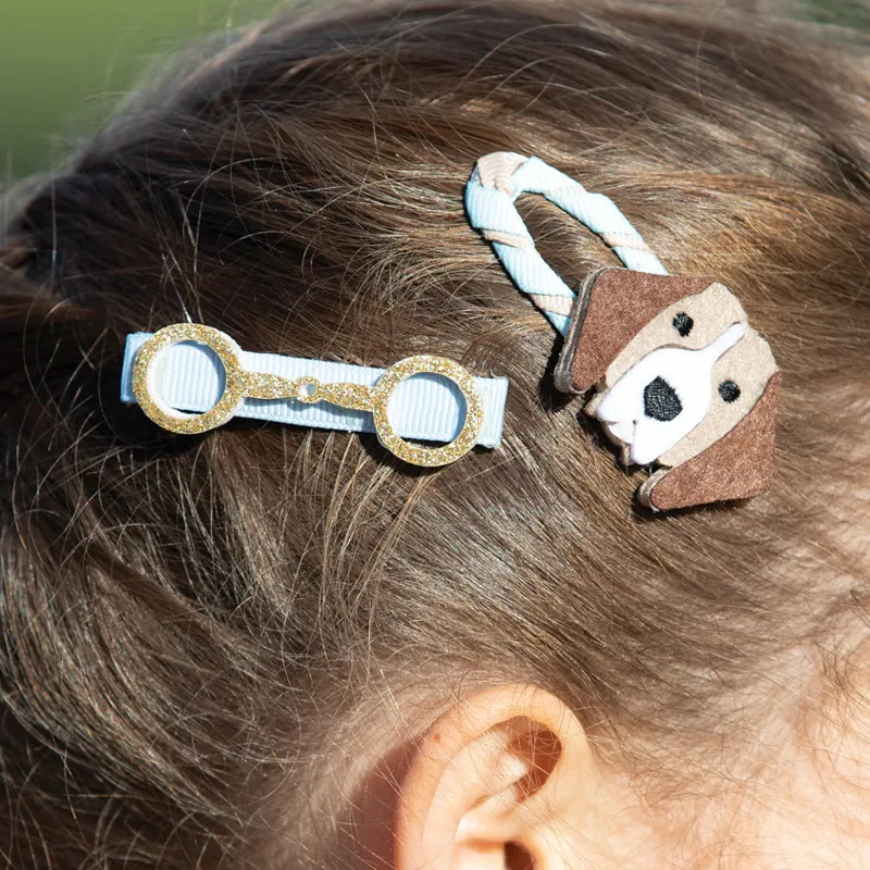 Childs Fox and Hounds Luxury Hair Clips - Set Of 4-2