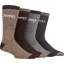 Jeep Mens 4Pairs Cushioned Boot Socks - Brown/Earth