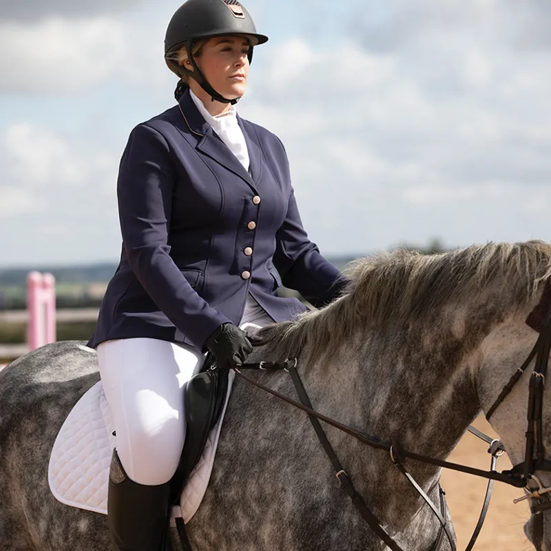 Equetech Jersey Deluxe Competition Jacket in Navy/Rose Gold-1