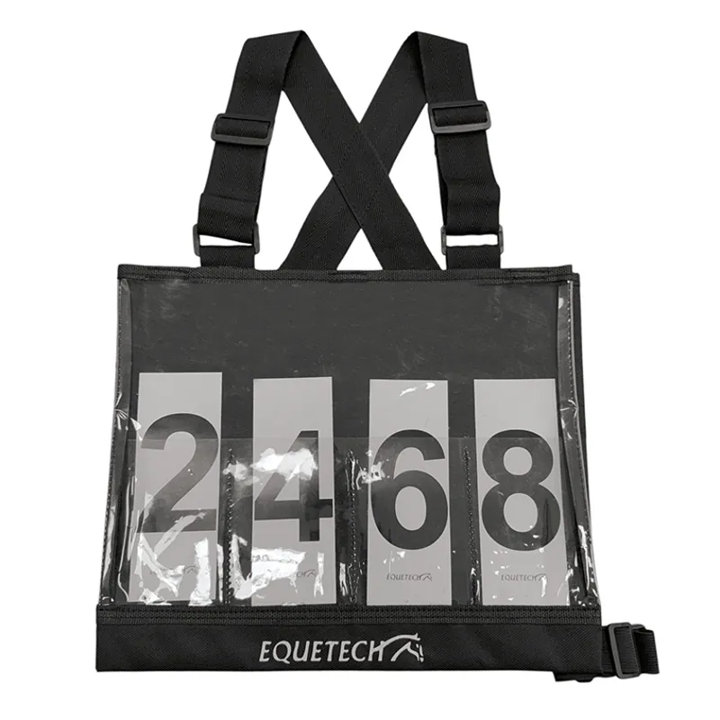 Eventing Hybrid Cross Country Number Bib + Numbers Black one size-3