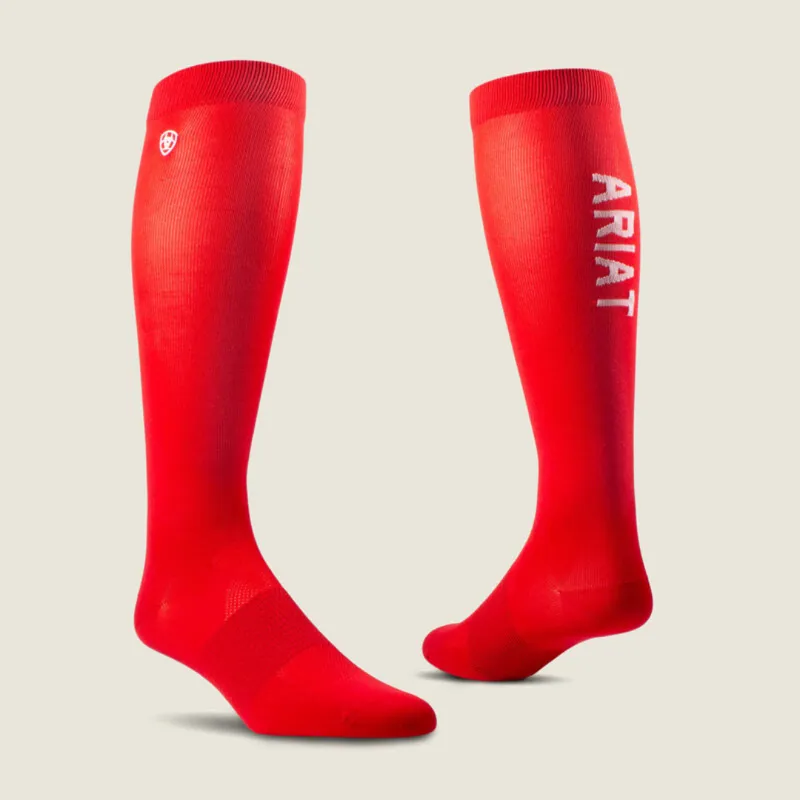 Ariat ArtiatTek Essential Sock Flame Scarlet