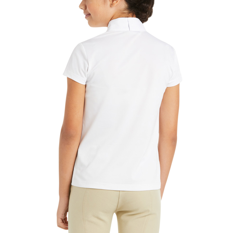 Ariat Youth Aptos Short Sleeve Show Shirt White-2
